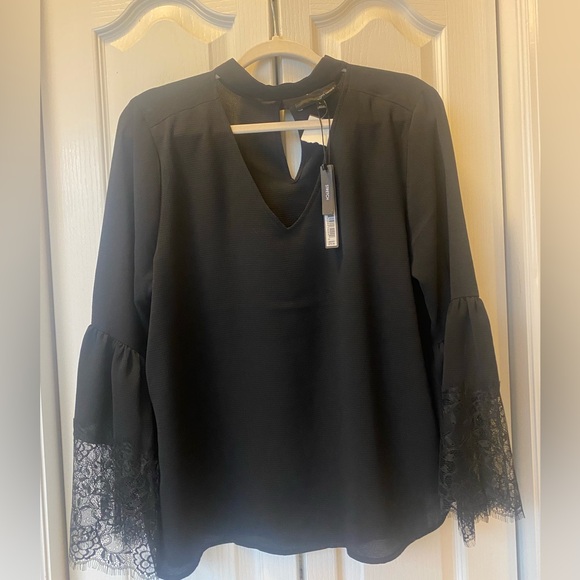 NWT Harve Bernard Black Blouse - Picture 2 of 7